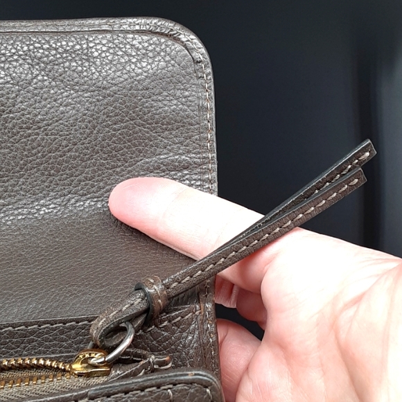 CHLOE PARATY CALFSKIN BROWN LEATHER LONG CONTINENTAL WALLET - Picture 13 of 16